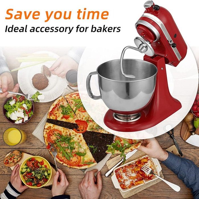 Crochet pétrisseur en spirale pour batteur sur socle à tête inclinable Kitchenaid de 4,5 à 5 pintes, crochet pétrisseur de remplacement pour accessoire Kitchenaid | FR Crochet pétrisseur en spirale pour batteur sur socle à tête inclinable Kitchenaid de 4,5 à 5 pintes, crochet pétrisseur de remplacement pour accessoire Kitchenaid | FR