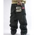 Noir Jeans baggy Hip Hop Designer Brand Pantalon de planche à roulettes  d'homme de style lâche Plus Size 30-44 Vrai HipHop Rap Jeans
