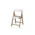 Chaise de jardin pliante TRAMONTINA Balcony en bois de teck FSC et polypropylène blanc-0