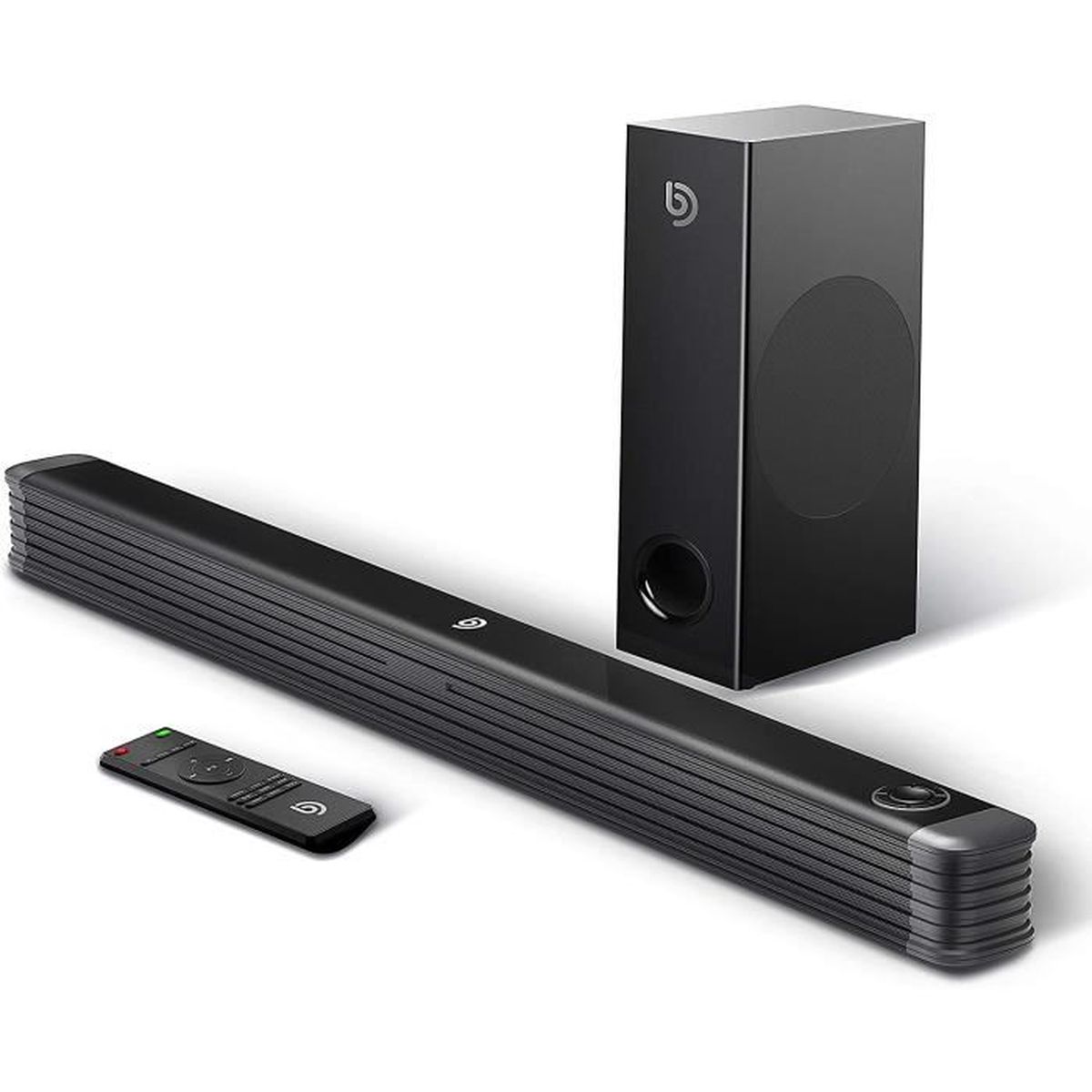 Barre De Son TV 80W 61cm Bluetooth – Son Surround, Basses Puissantes, HDMI/Optique/USB/AUX