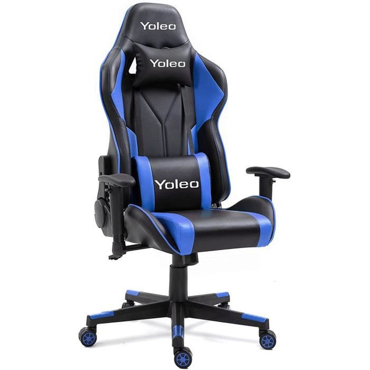 Fauteuil Gamer Bleu Chaise Gaming Fauteuil De Bureau Confortable Pivotant Ergonomique Inclinable 90 155 Hauteur Reglable 116 126 Cm Prix Pas Cher Cdiscount