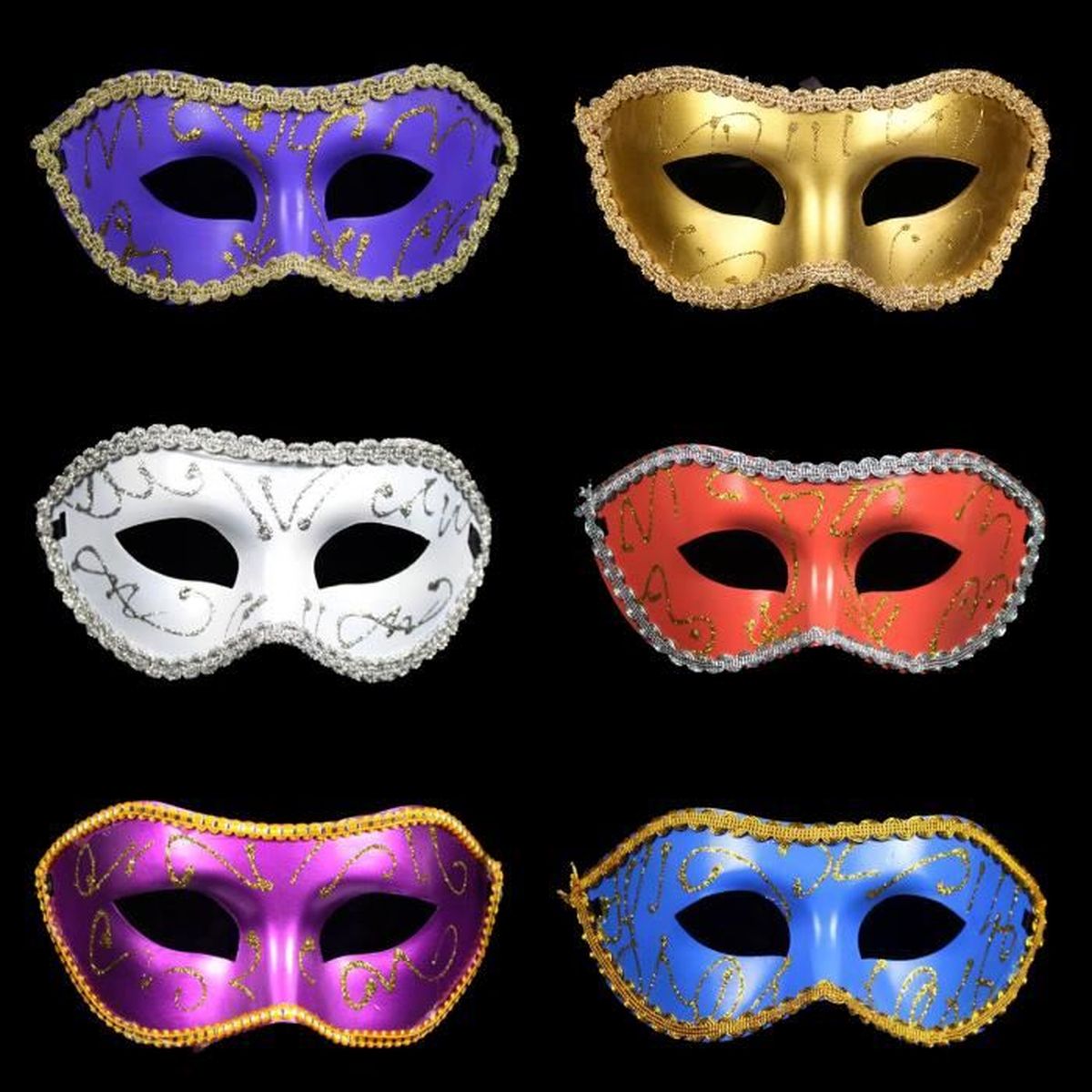 Vénitiens Yeux Masque Métal ballmaske Fête Masque Carnaval Mascarade Dentelle 