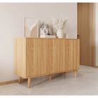 DESIGN AMEUBLEMENT Buffet - Renzo - 120 x 76 x 40 cm - Chêne Alba - Finition mate - 3 portes cannelées