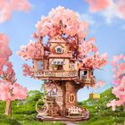 3D Puzzle en bois - ROBOTIME ROKR Sakura arbre maison Kits mécaniques