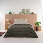 Couette imprimée chaude 220x240cm Reveuse - Réversible - Microfibre douce - BLEU CALIN