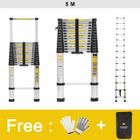 Echelle télescopique FINETHER - 5m - 14 échelons - Aluminium - Noir