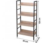 URBAN LIVING Étagère - COLORADO - 4 niveaux - Métal - Beige - L.60 x l.27 x H.126 cm