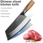 WELAN Couteau De Chef Cuisine Boucher Style Damas Couperet En Acier Hacher La Viande