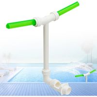 Fontaine de piscine en cascade fluorescente, Convient pour buses de refoulement de 1,5" avec filetage, 2 têtes de fontaine, piscines