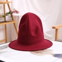 m (56 to 58cm) - Bordeaux - chapeau fedora en feutre pour hommes et femmes, couvre chef noir en laine austral