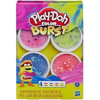 Pâte à modeler Play-Doh - HASBRO - 4 pots explosion de couleurs - Enfant - Mixte - A partir de 3 ans