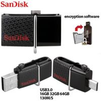 SanDisk 64 GB ultra Dual USB 3.0 OTG Flash Drive 130 m/s pour Android smartphone/tablet