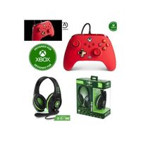 Pack Manette XBOX ONE-S-X-PC ROUGE Officielle + Casque Gamer PRO H3 SPIRIT OF GAMER XBOX ONE/S/X/PC