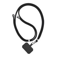 Tikawi Lanière Noire Universelle Réglable - Tour de Cou Détachable [Légère et Solide] pour iPhone / Samsung / Xiaomi / Huawei