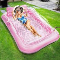 Hamac Gonflable Avec Filet Et Appui-tête – Matelas Piscine – Pour Adulte – Flottabilité 120 Kg – Plage Et Fête
