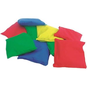 CHAUFFEUSE - POUF Lot de 12 sacs à grains économiques enfant Megaform - bleu/rouge/jaune - 12x12 cm