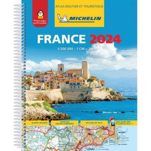 LIVRE TOURISME FRANCE Atlas routier France 2024 Michelin (A4 Spirale)