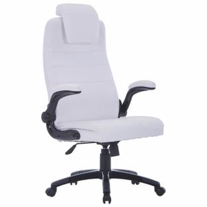 Fauteuil Bureau Cuir Blanc A Roulettes Achat Vente Pas Cher