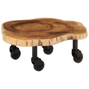 TABLE BASSE RA® Table Salon seul Contemporain Table basse Bois d'acacia massif 60 x 55 x 25 cm 914759