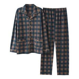 Tissu Doux Chaud Moonline Plus - Pyjama Pour Homme Grande Taille En Coton, Pyjama Long Pyjama Rembourré Chaud