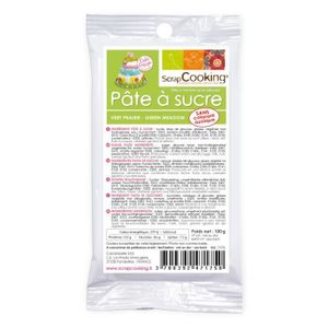 AIDE PÂTISSERIE Pâte à sucre vert prairie (vanille) - qualité p...