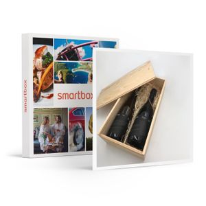 COFFRET OENOLOGIE Smartbox - Coffret de 2 bouteilles de vin biodynamique et naturel à domicile - Coffret Cadeau | 