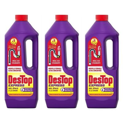 Déboucheur Cuisine-Salle de bains Gel express 5mn 1l