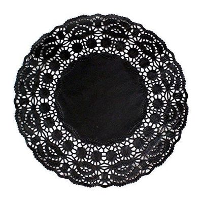 Lot De 250 Napperons Ronds En Papier Dentelé - Diamètre 27 Cm, Blanc, Qualité Alimentaire