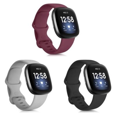 MAKACTUA Pour Bracelet Fitbit Versa 3/Fitbit Sense Bracelet Femme Homme, Ersatzbänder Aus Tissu En Cuir Bracelet De Rechange Pour Fitbit Versa 3/Fitbit Sense,Noir