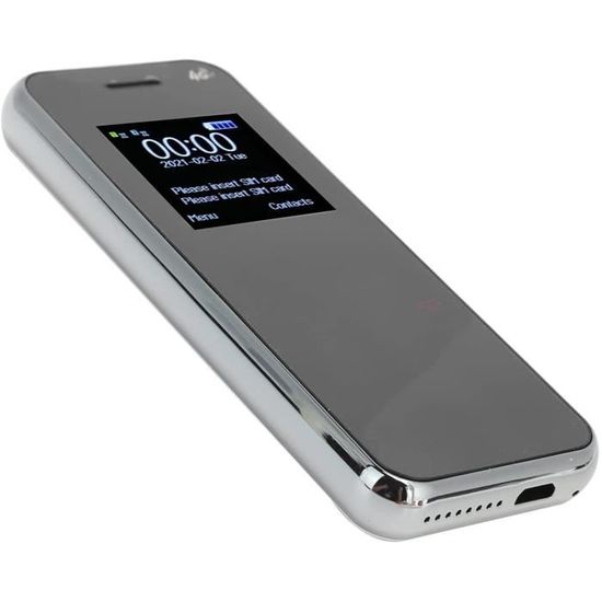 Téléphone Portable 32 Mo + 32 Mo Interface Simple et opération Simple 9 Groupes de numéros de