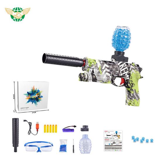 Jeu Tir Extérieur Pistolet à Billes D'Eau FunBlasters MK7 - Automatique, 20000 Billes Incluses - Gel Blaster Adulte Funblasters M249