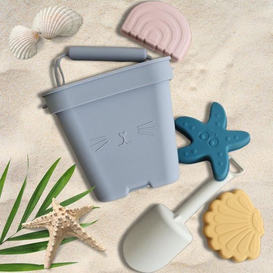 Jouets de Sable en Silicone, Kit de Jouets de Plage 8 Pcs, Jouets de Bac à Sable pour Enfants avec Seau Pelle Moule à Sable pour Jouets de Jardin Intérieur Extérieur Jouets de Sable en Silicone, Kit de Jouets de Plage 8 Pcs, Jouets de Bac à Sable pour Enfants avec Seau Pelle Moule à Sable pour Jouets de Jardin Intérieur Extérieur