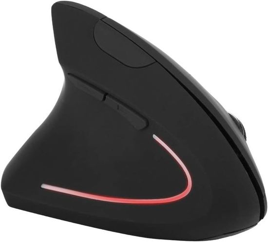 Souris Verticale Sans Fil Ergonomique - Rechargeable, Précision Réglable Jusqu'à 1600 DPI - Idéale Pour éviter Les Douleurs