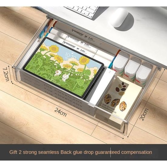 Lot De 2 Boîtes De Rangement Murales Adhésives Noires - Organisation Cuisine Et Salle De Bain