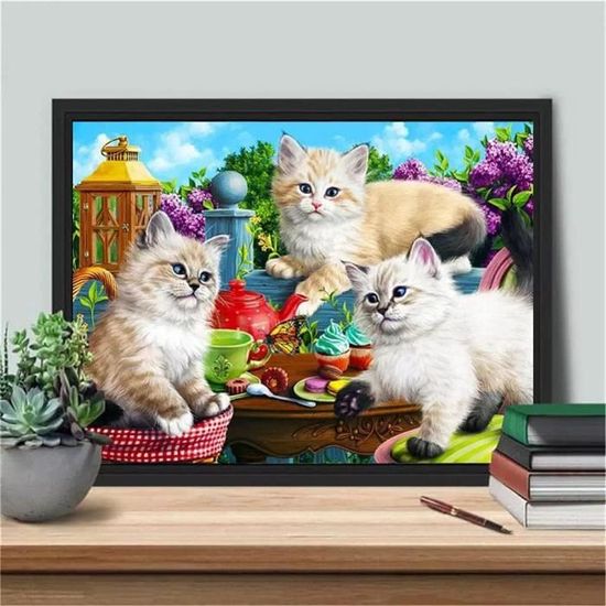 Diy Halloween Diamond Painting Accessoires, Chat Fantôme 5D Broderie