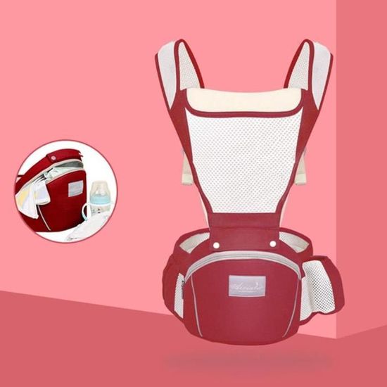 Écharpe De Portage Bébé Réglable Et Respirante - Pour Nouveau-nés à 20 Kg (0-48 Mois) - Position M Ergonomique, Bretelles Larges