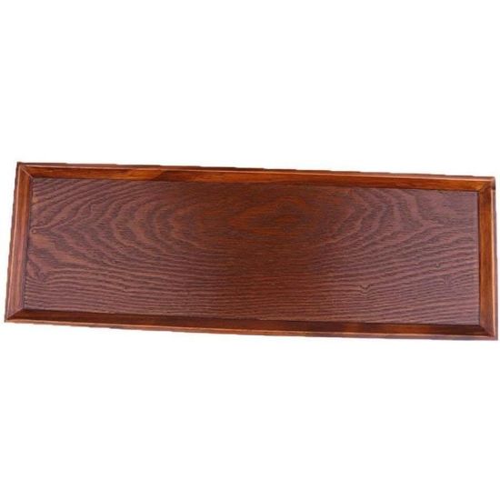 Plateau De Service Rectangulaire En Bois Massif Noir, Assiette à