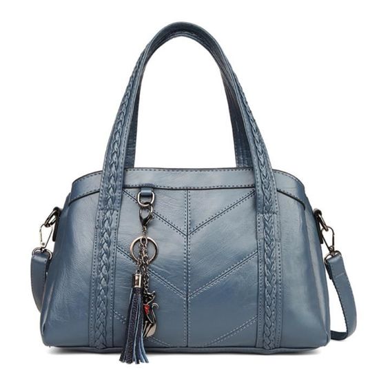 Sac à Main Matelassé Bleu - Style Pochette/épaule, Bandoulière Amovible, Petit Format Chic