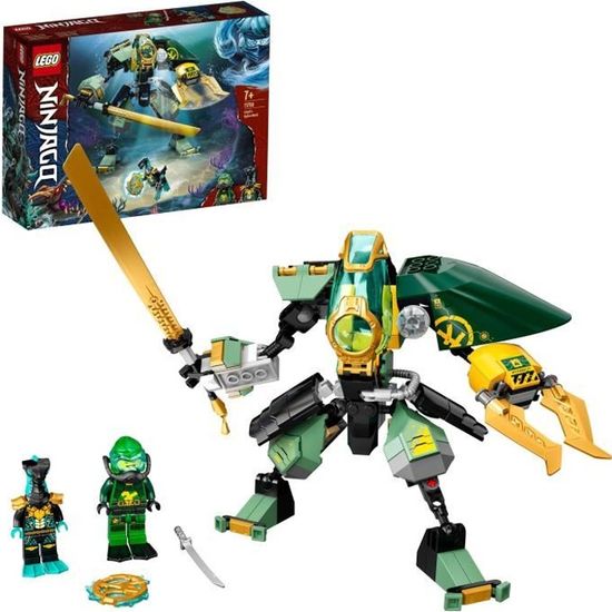LEGO® 71750 NINJAGO® Le robot Hydro de Lloyd Set de Construction Sous-marin, Figurine NINJAGO® pour Enfants avec mini Figurine de