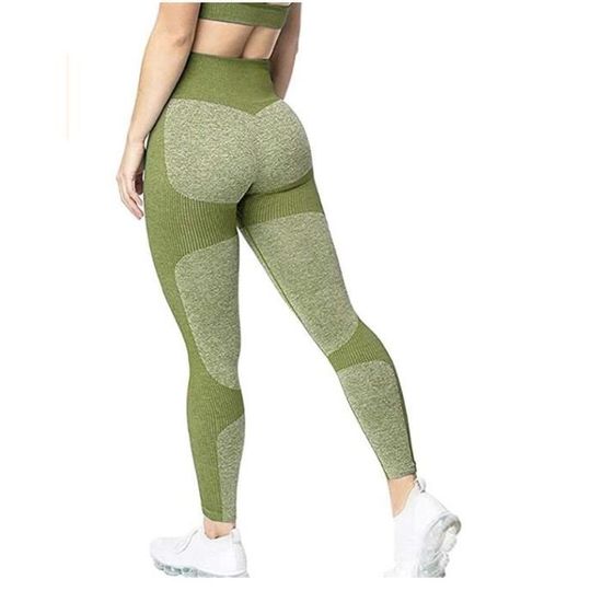 Pantalon De Jogging Femme Hiver - Elastique Opaque - Compression Sport Yoga - Vert Vert