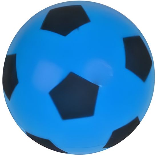 Ballon Foot En Mousse Bleu 20 Cm - Pour Interieur ou Exterieur - Taille 5 - Football - Jeu Balle Soft - Sport Enfant