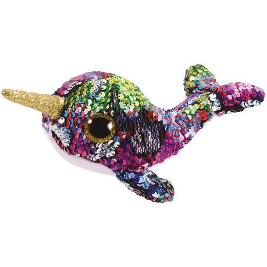 Peluche Ty Flippables Calypso Le narval 15cm TY36675