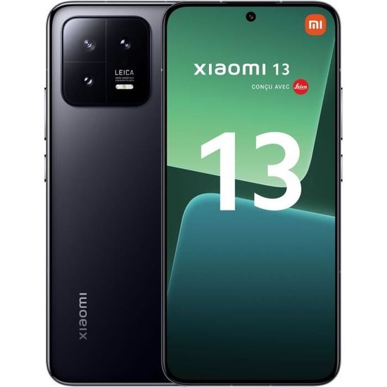 Smartphone XIAOMI 13 256Go 5G Noir - Double SIM - Android - Enregistreur vocal - 6,3" - Nano SIM - 8Go RAM