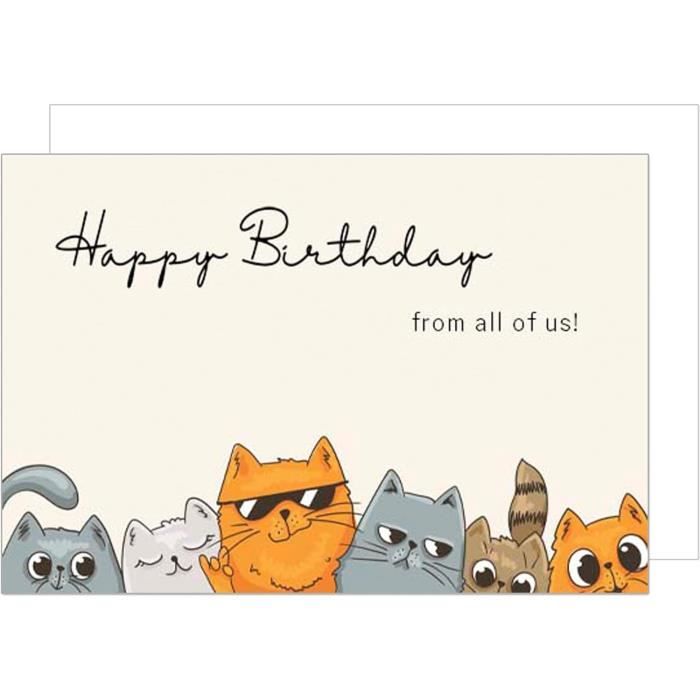 Carte D'anniversaire Carrée Premium Avec Enveloppe. Carte De Joyeux