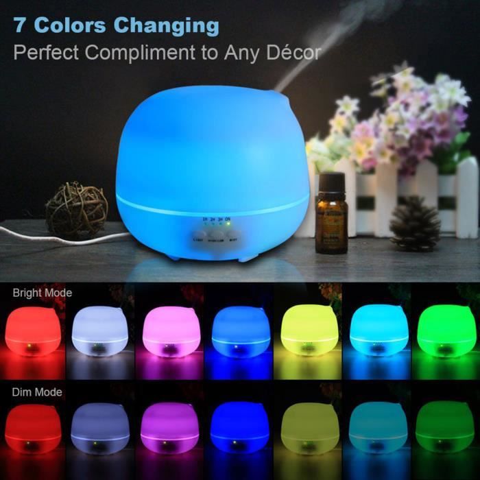 500ml humidificateur purificateur LED diffuseur d'huile essentielle 7 couleurs Chang DOY90401001D_315