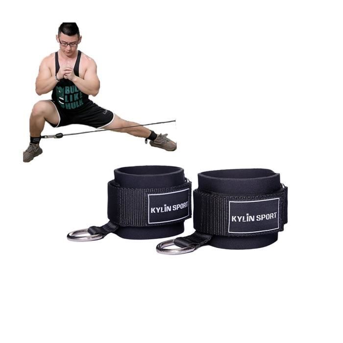KYLIN SPORT 2 Pcs Sangle de Chevilles Sangle de Poignet Cheville Adapté à Câble Machine Musculation de Jambes Fesse avec Sac Portabl