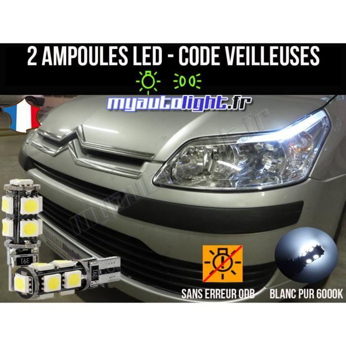 Pack veilleuses à led blanc xenon pour CITROEN C4