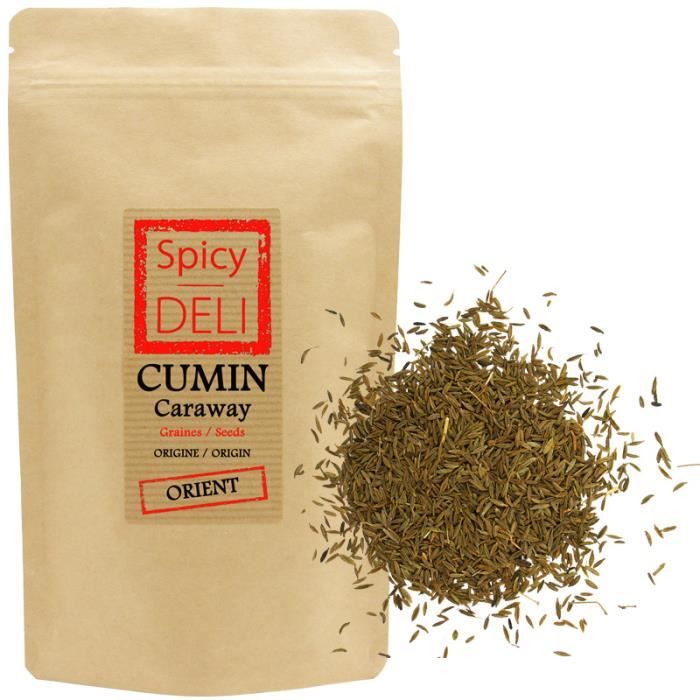 Graines de cumin 250gr en sachet éco alimentaire avec zip.