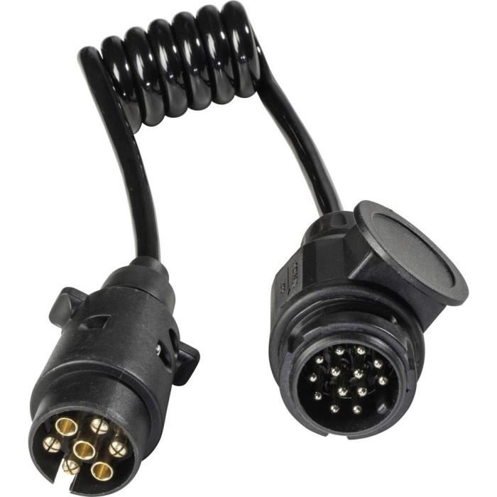 Adaptateur pour remorque as - Schwabe 61475 [prise mâle 13 plots - prise mâle 7 plots]