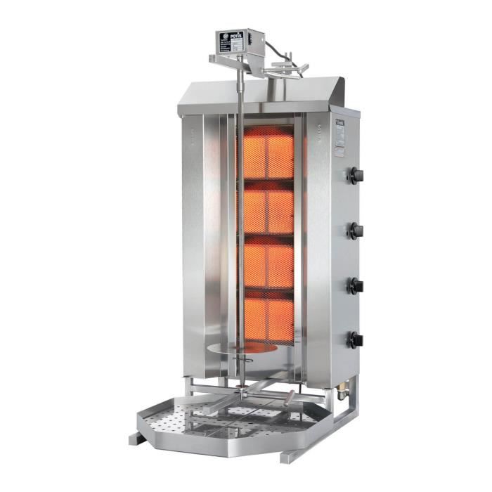 Machine À Kébab Döner Shawarma Rôtissoire Gaz Naturel Commerciale 11,2kW Potis